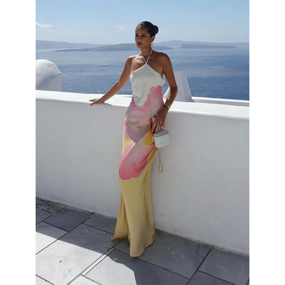 Hannah | Elegant Floral One-Shoulder Maxi Dress