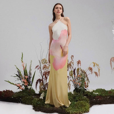 Hannah | Elegant Floral One-Shoulder Maxi Dress