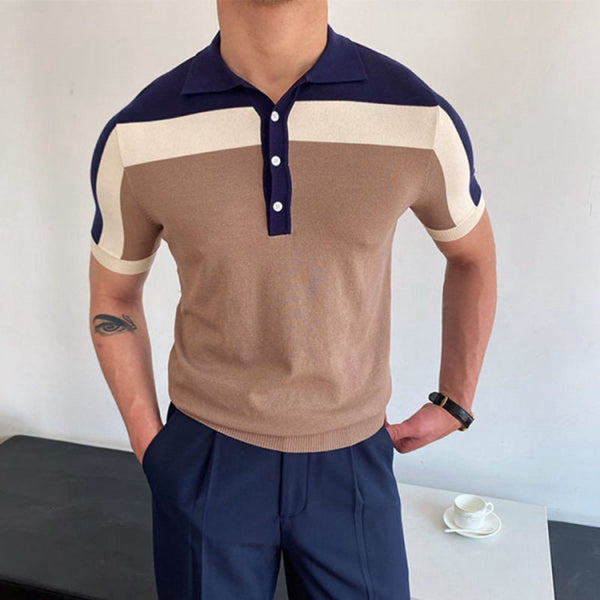 Joe | Men's Color Block Short Sleeve Polo Shirt
