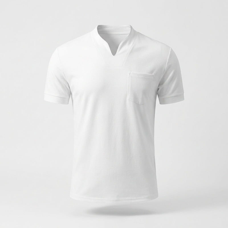 Jed | Men's Band Collar Pocket T-Shirt