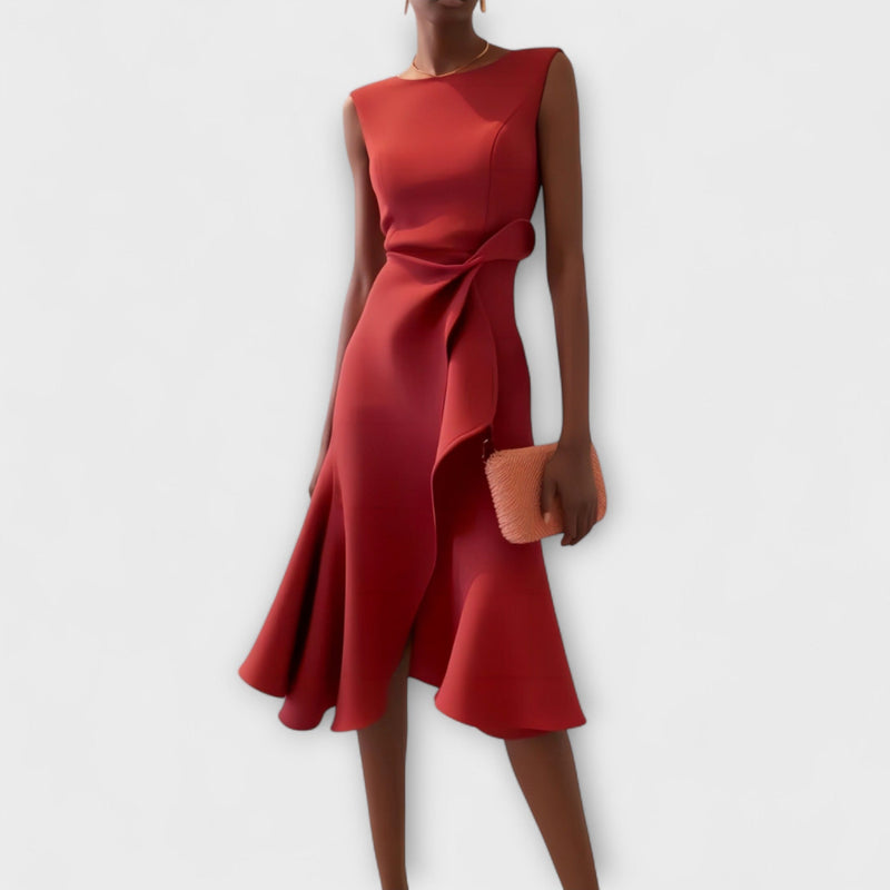 Leanne | Women's Sleeveless A-Line Midi Dress