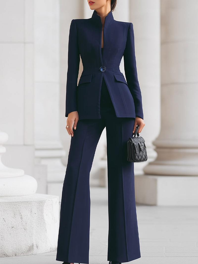 Whitney | Women's Fitted Long Sleeve Blazer Suit Set
